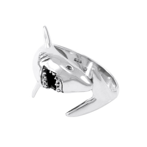 Sterling Silver Shark Ring by Getting Nauti