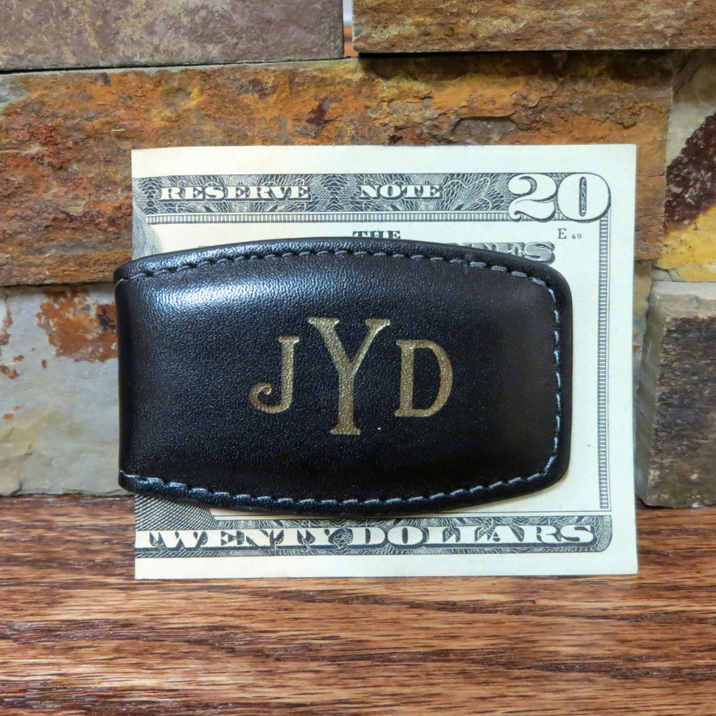 Monogram Leather Money Clip Donebetter - 