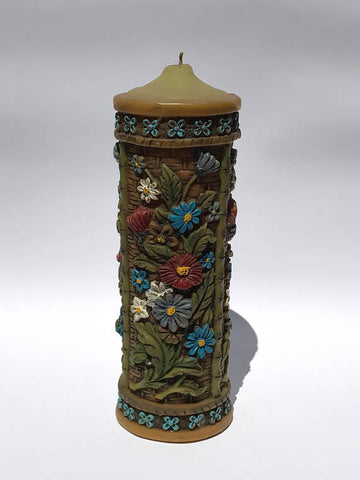 Floral Pillar Candle Photo