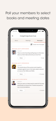 bookclubs app