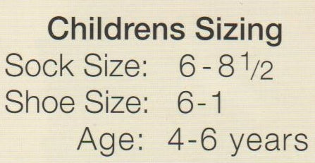 Wheel House Designs Childrens Sizing Chart