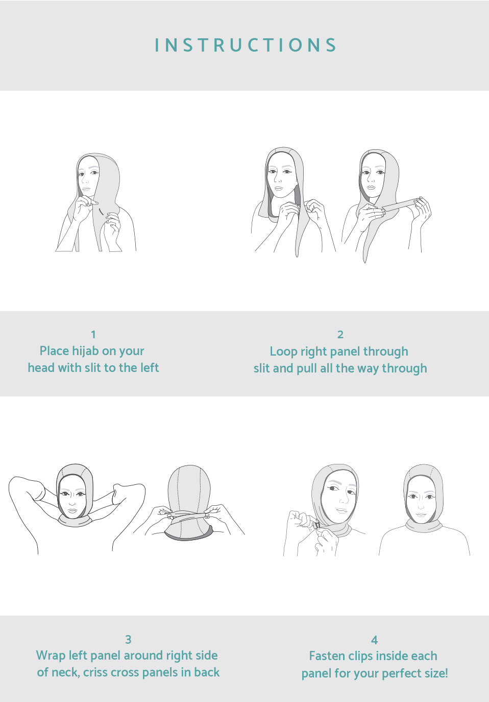 HAWA Hijab Instructions