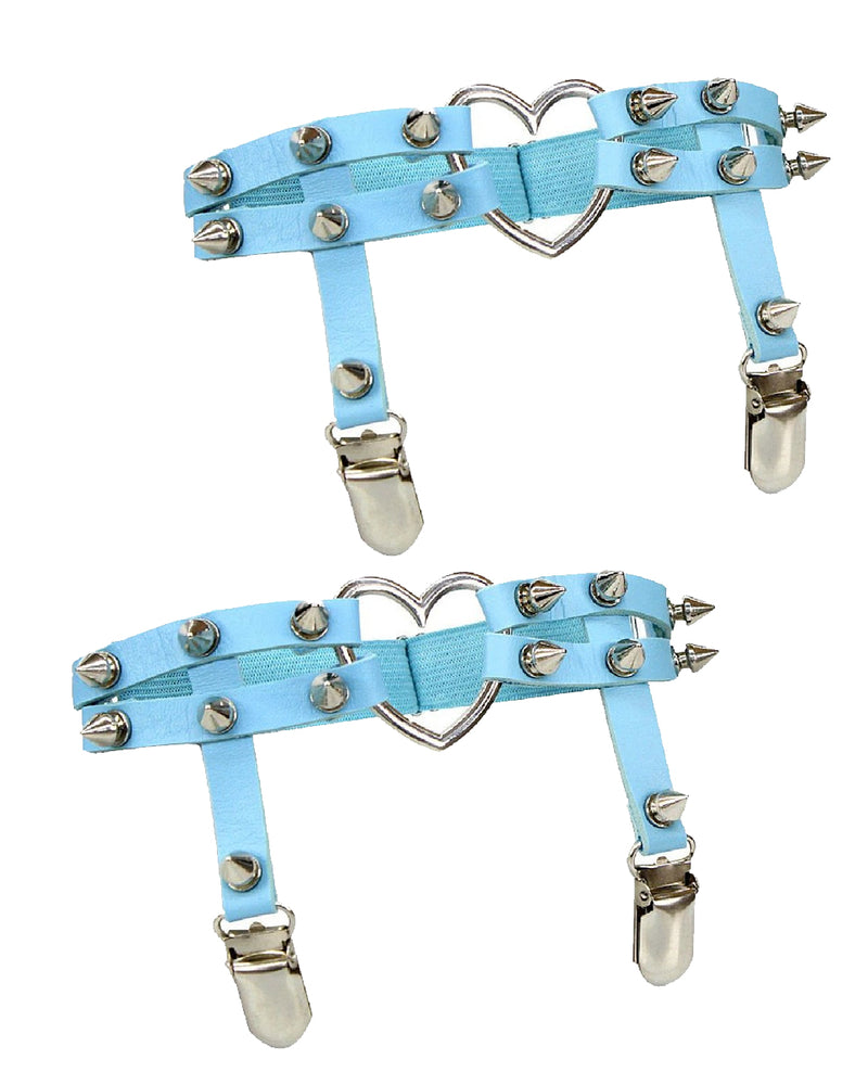 Iridescent Silver Dual Strap Heart Garter – Rave Wonderland