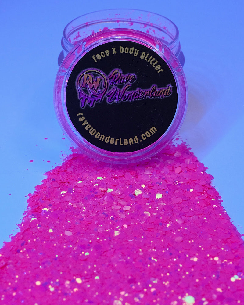 Neon Pink Black Light Reactive Fine Glitter – Rave Wonderland