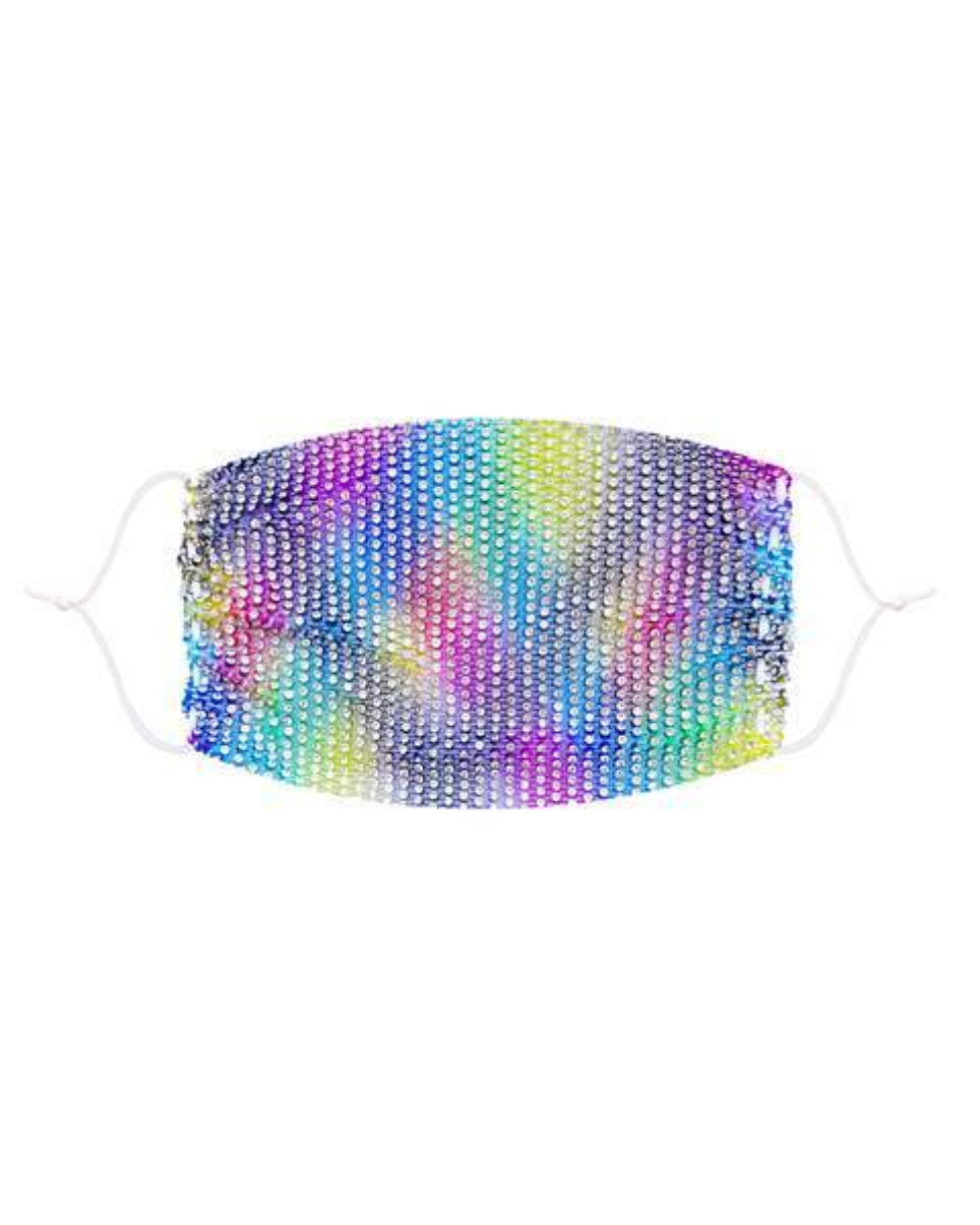 Fashion Mask (Mesh Rainbow Rhinestones) In Stock – Boughie Curves