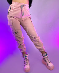 Pretty Pink Unisex Water Resistant Cargo Joggers