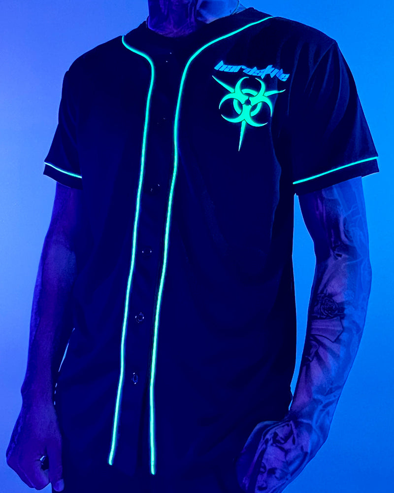 Hardstyle Baddie Anime UV Neon Green Baseball Jersey S | Rave Wonderland | Outfits Rave | Festival Outfits | Rave Clothes