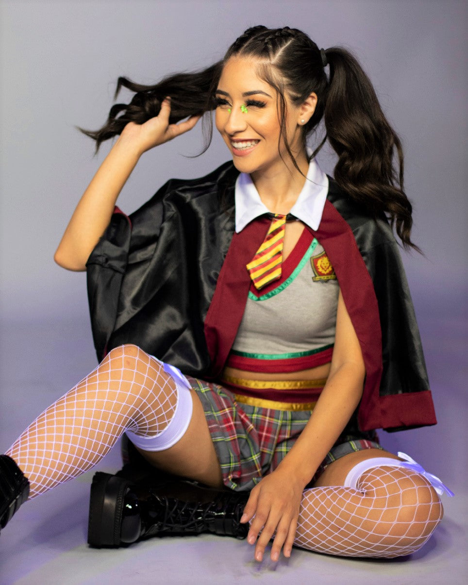 Schoolgirl Uniform Blowjob - 3pc Spellbinding School Girl Costume â€“ Rave Wonderland