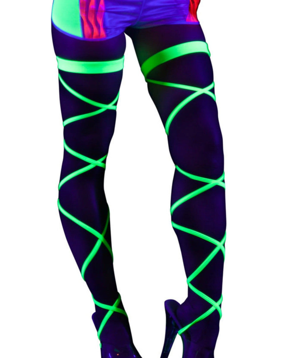 Hypnotic Swirl Metallic Leg Wraps (Pair) – Rave Wonderland