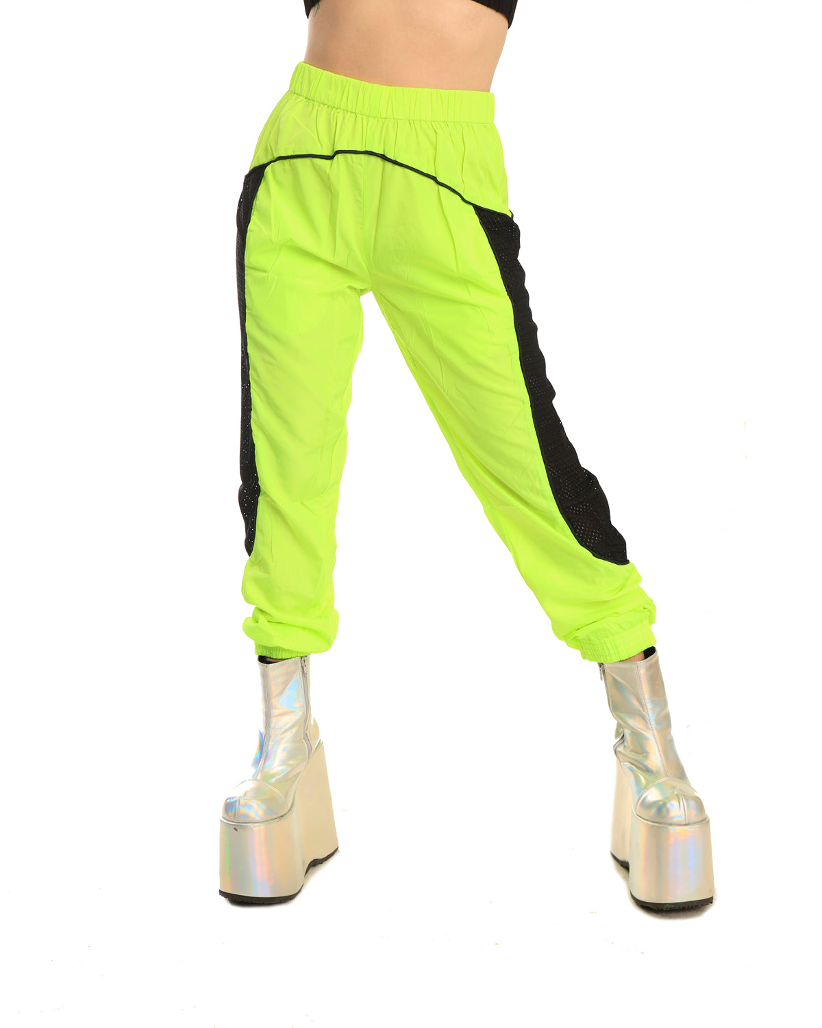 neon reflective joggers