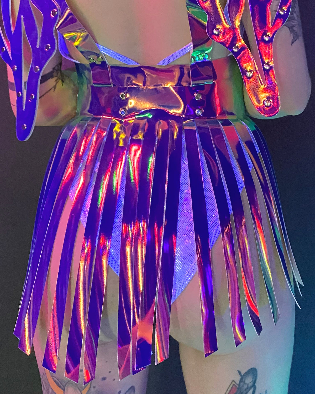 Rainbow LED Light-Up Winged Cape – Rave Wonderland