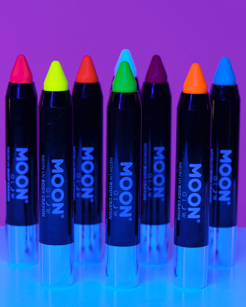 Moon Glow - Neon UV Body Crayons - White