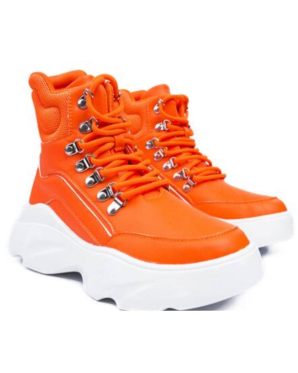 orange high top sneakers