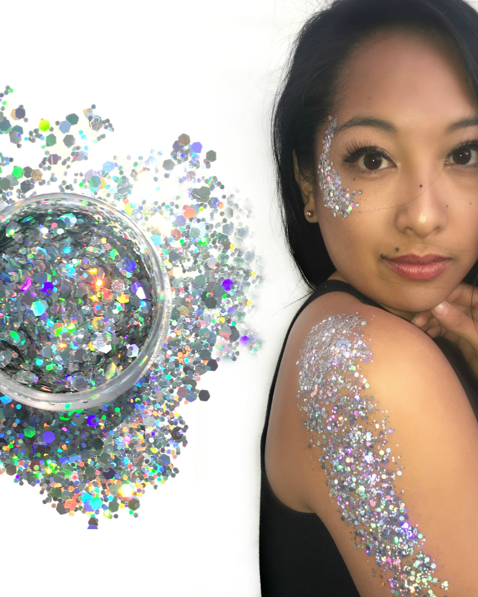 Silver Chunk Body and Face Festival Glitter (20 or 30 Grams) – Rave  Wonderland
