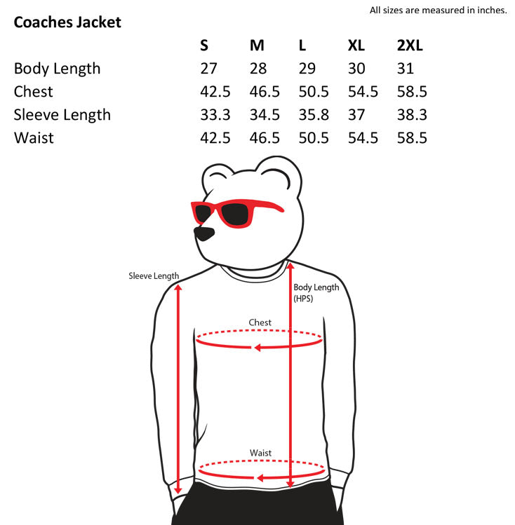 Coach Size Chart