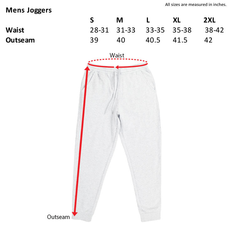 Mens Joggers Size Chart