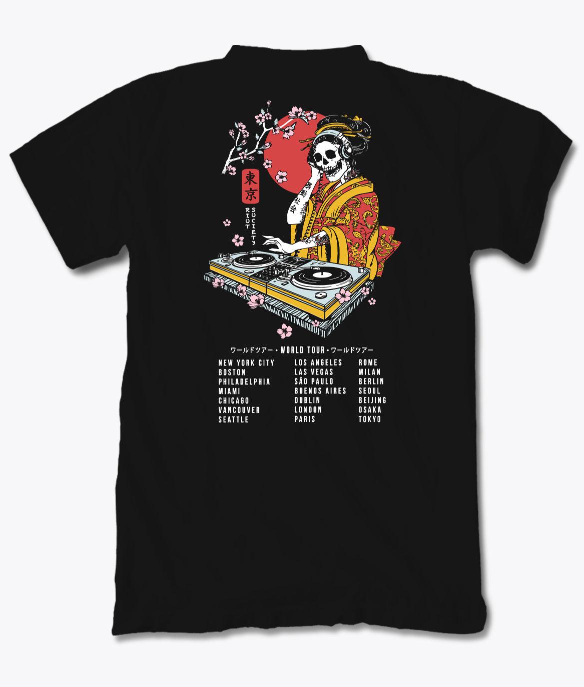 Geisha DJ World Tour Mens T-Shirt