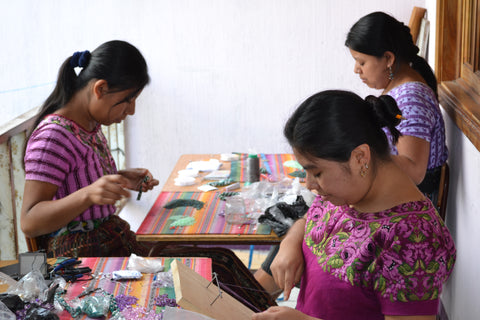 Guatemalan artisans working together