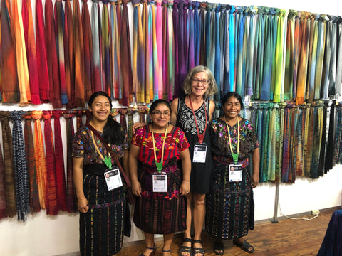 Teresa Hendricks with Guatemalan artisans