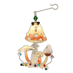 Toadstool Recycled Metal Ornament - Lucia's World Emporium