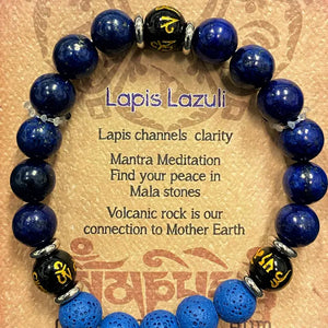 Mantra Mala Lapis Lazuli Bracelet - Lucia's World Emporium