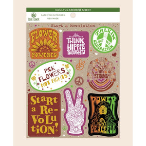 Soul Flower Sticker Sheet - Lucia's World Emporium