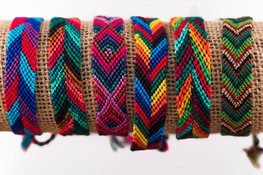 Fair Trade Rainbow Medium Beaded Friendship Bracelet at Lucia's World Emporium