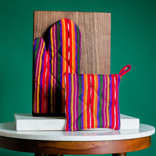 Set of 2 Matching Square Potholders - New Arrivals - Handmade Guatemalan  Imports