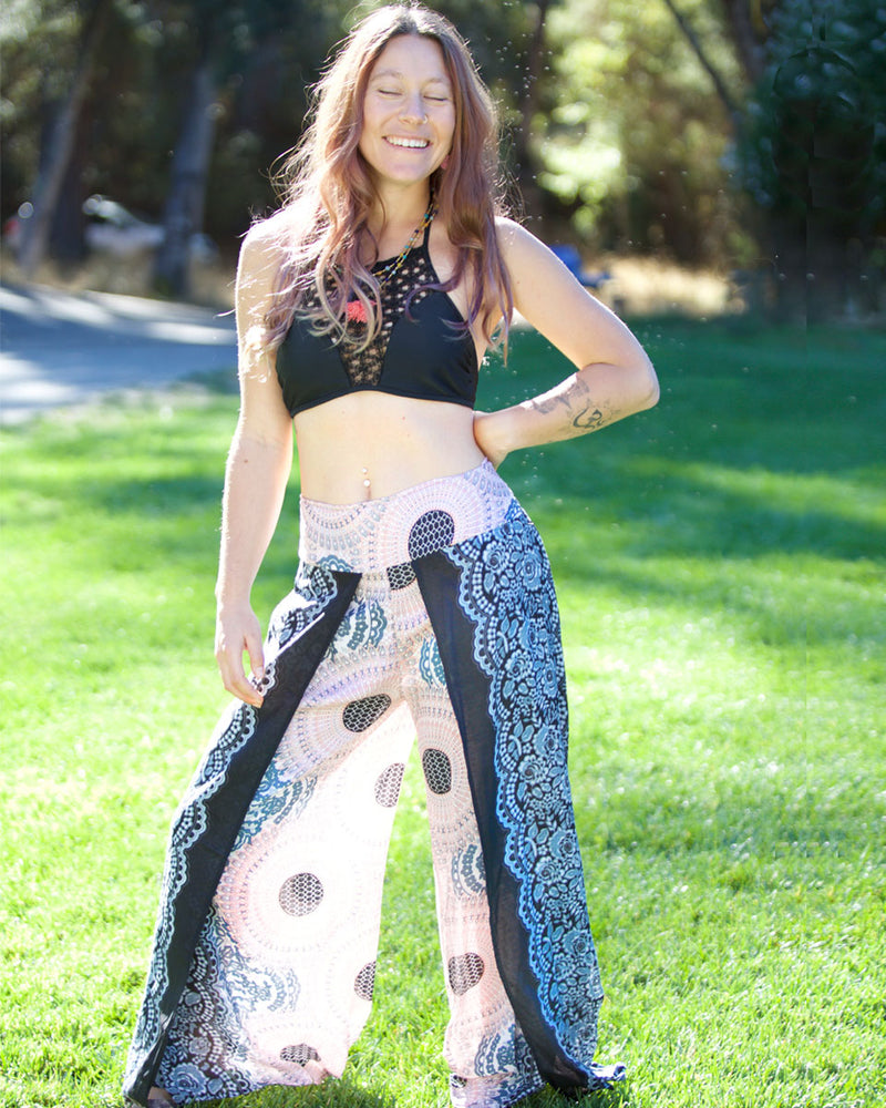 Flower Print Palazzo Pants – Lucia's World Emporium