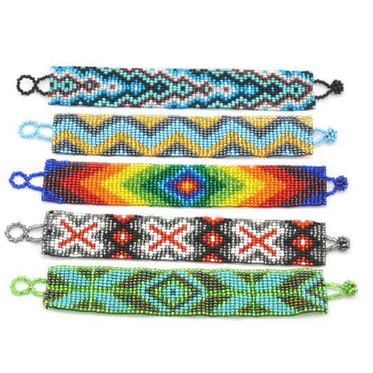 Set of 6 Elements String Bracelets (1 Style in 6 Different Colors) Assorted at Lucia's World Emporium