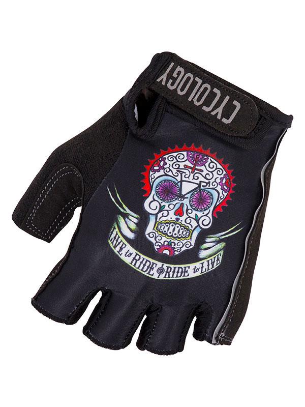 Day of the Living Cycling Gloves Black - Cycology Clothing Europe product image