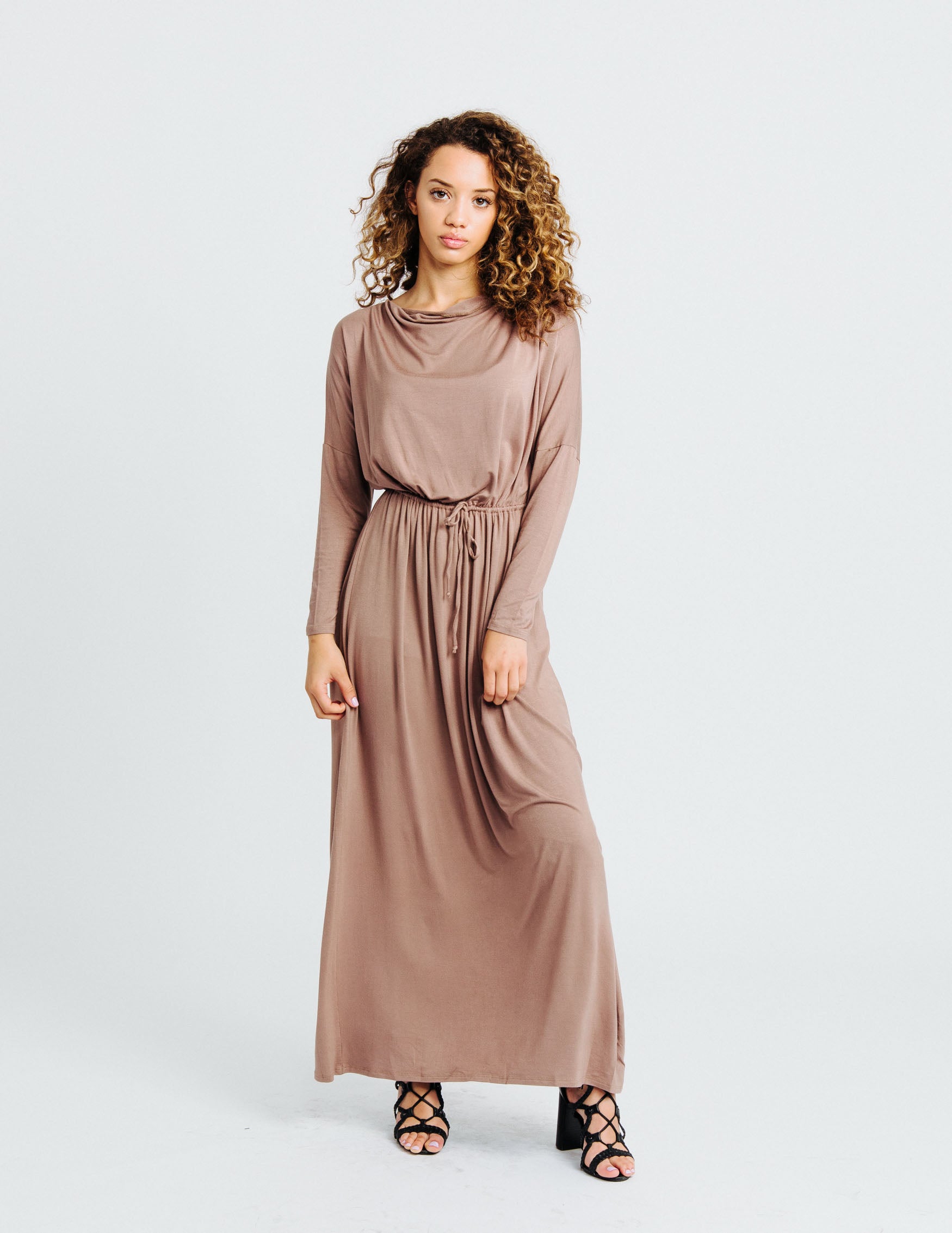 maxi dress with sleeves