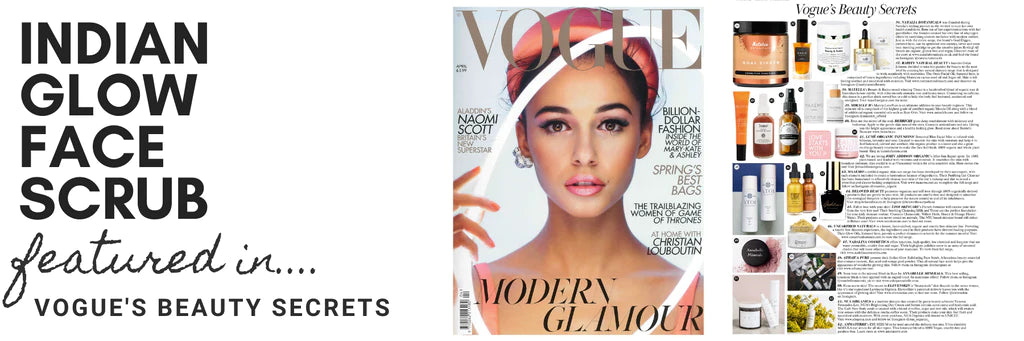 Athar'a Pure Indian Glow Face Scrub in Vogue Magazine