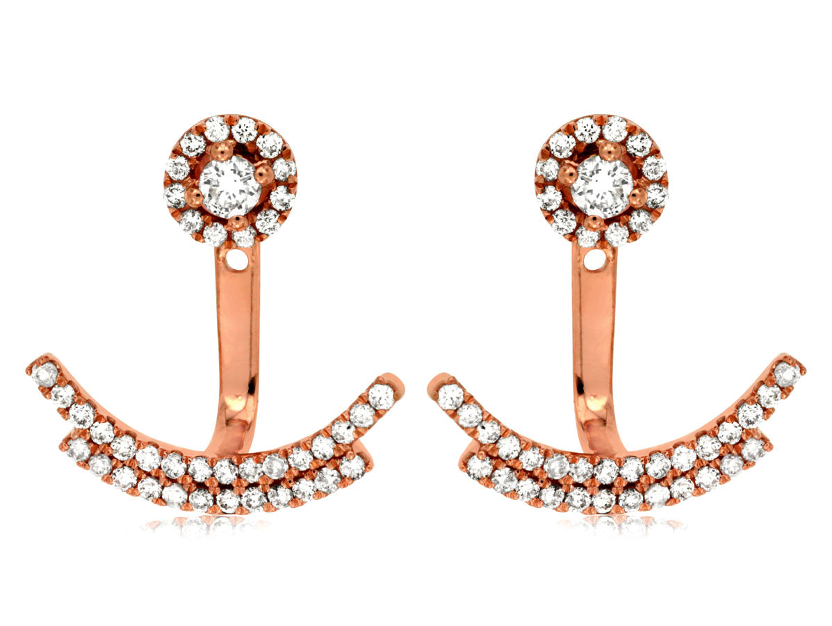Rose Gold and Diamond Earring Enhancers – DaValle Jewelers