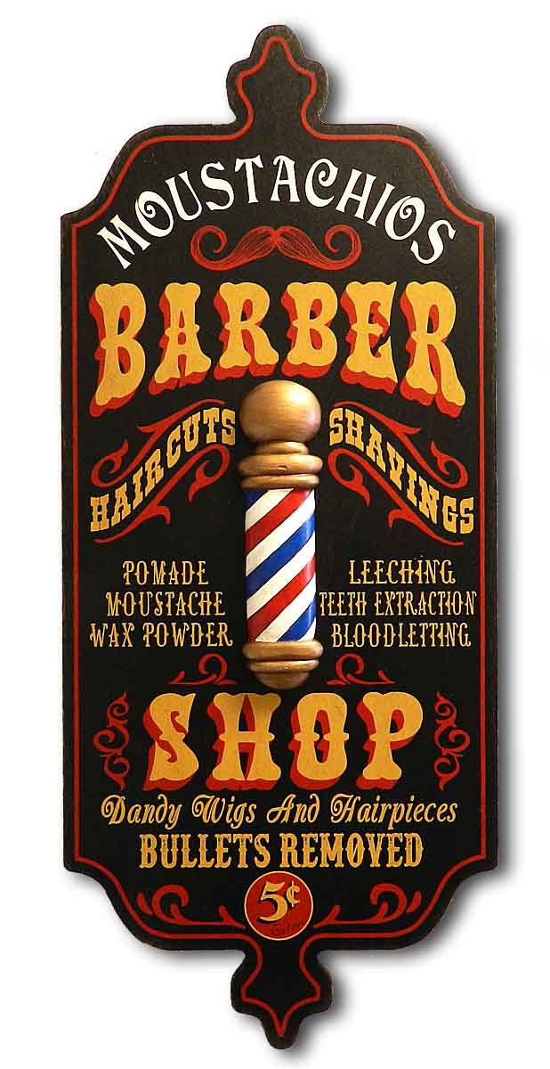 Barber Shop Personalized Occupational Vintage Plank Sign   DUB 27 1200x1200 