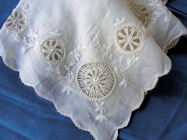 embroidered silk handkerchief