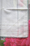 LOVELY Vintage 1930s Hemstitched Handkerchief Crochet Lace Edge Hanky Lovely Bridal Hankie