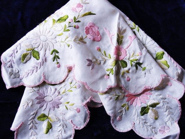 embroidered silk handkerchief