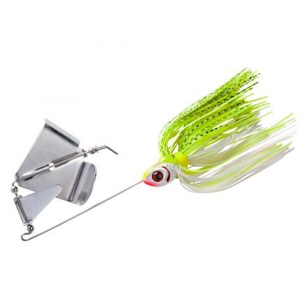 Booyah Double Willow Blade Spinnerbait 1/2 oz Chartreuse White Shad