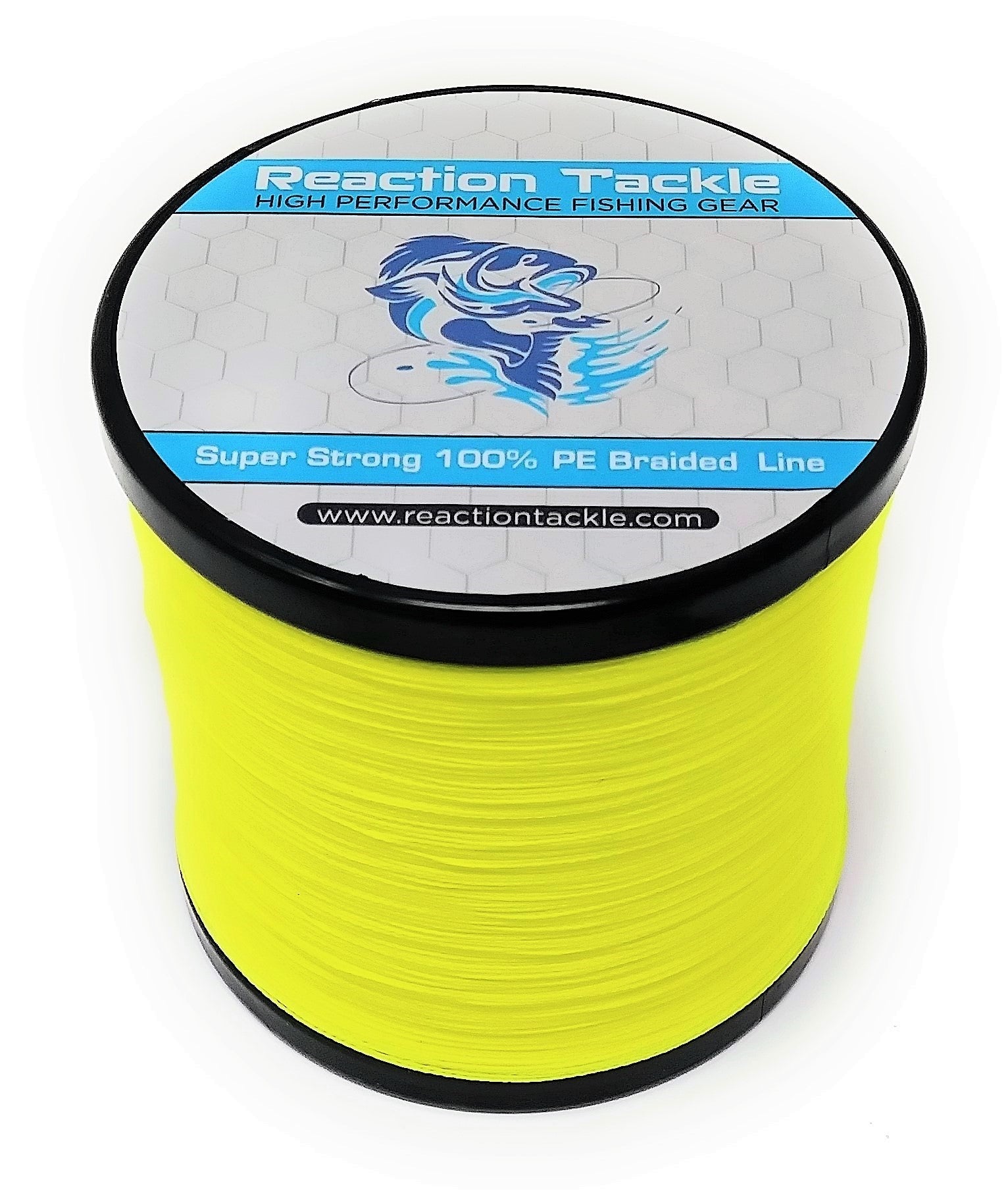 Reaction Tackle Braided Fishing Line White 30LB 1500yd, Braided