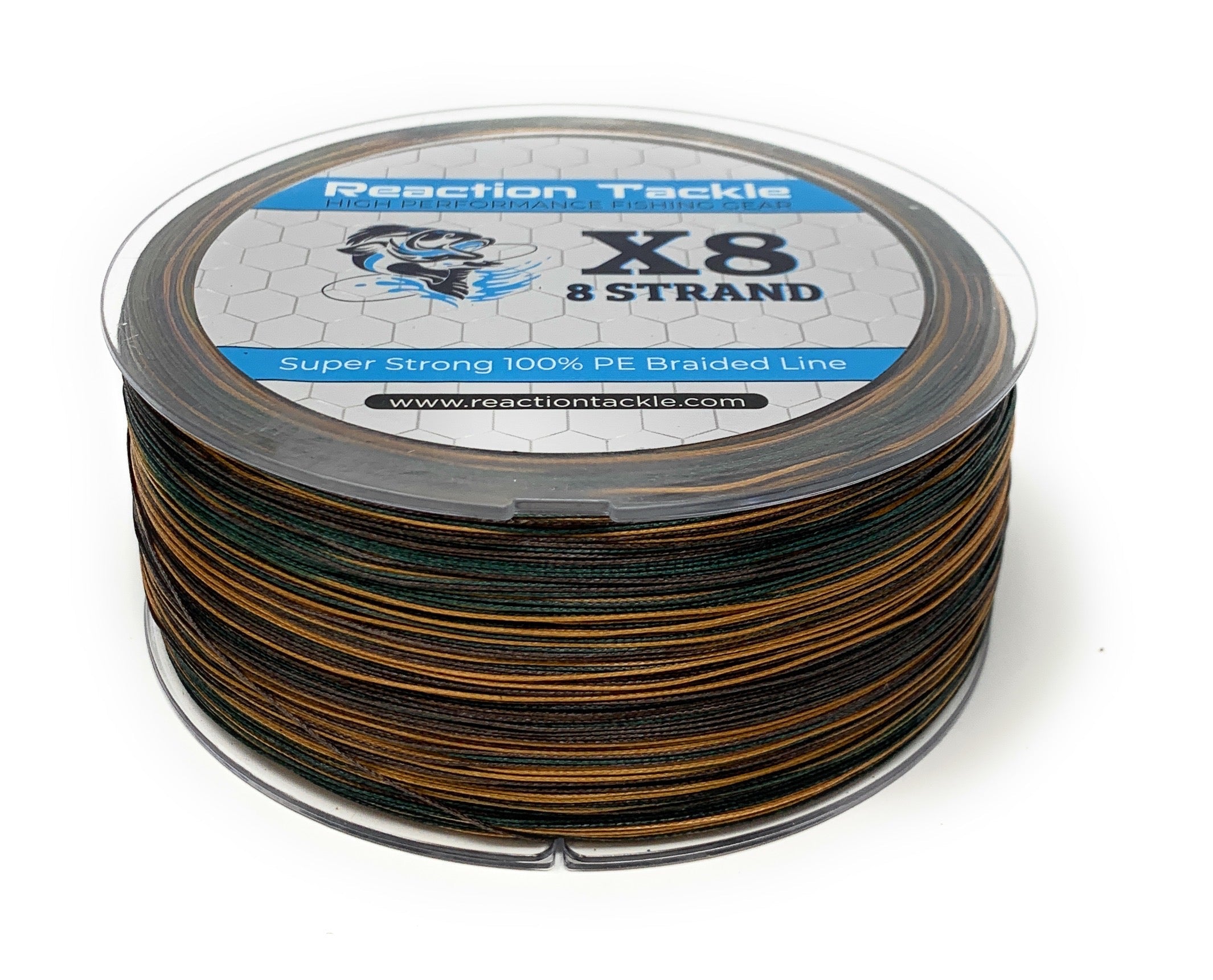 Reaction Tackle Braided Fishing Line Blue Camo 100LB 300yds 