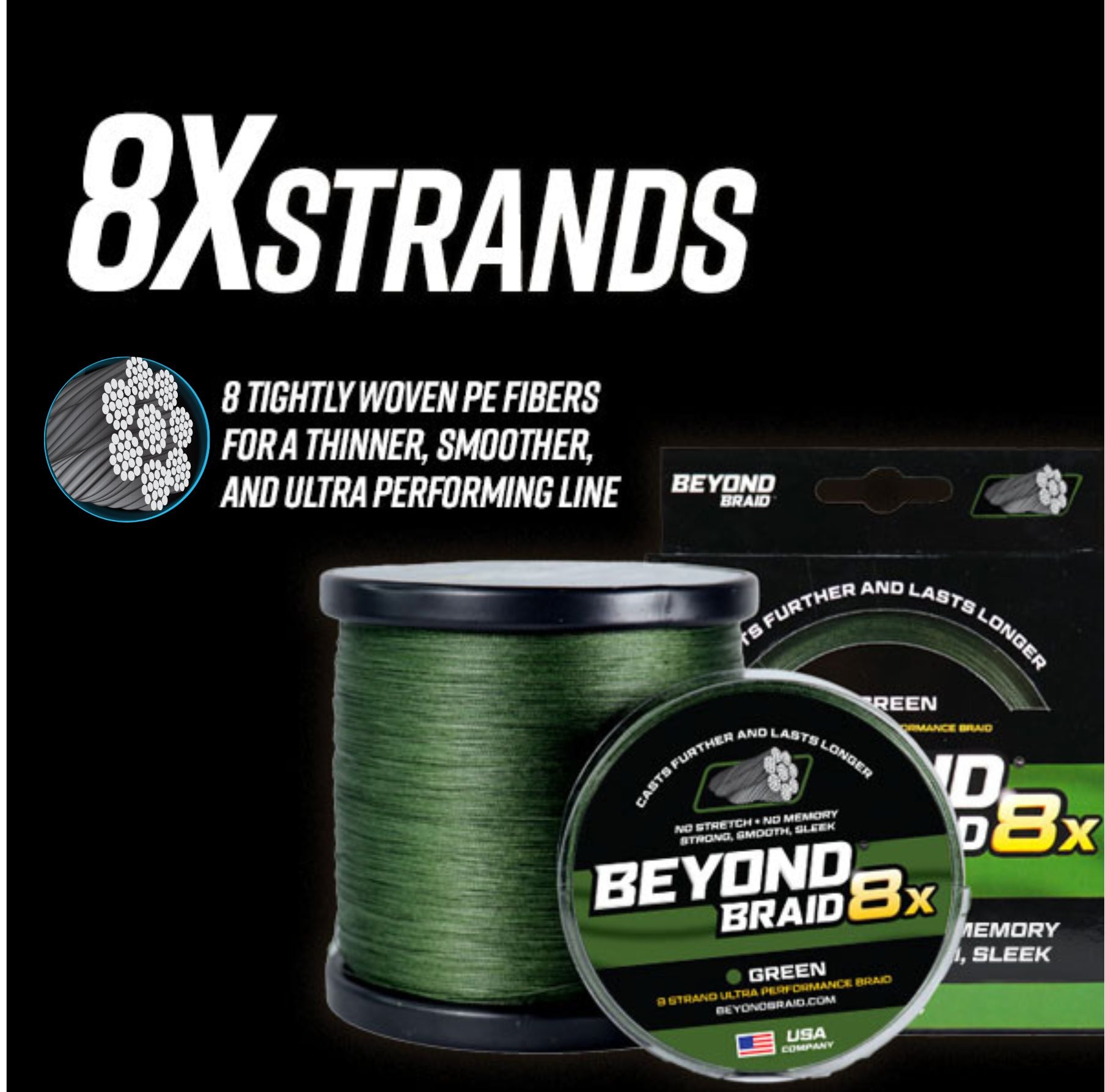 Beyond Braid 8X Ultra Performance 8-Strand Fishing Line - Optic, Beyond  Braid 