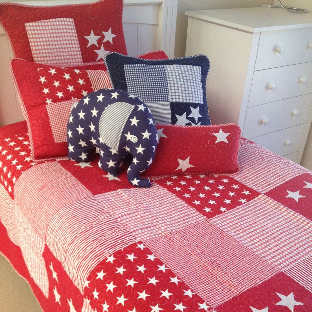 Lachlan Single Bed Coverlet Set In Red Sale Lovely Linen