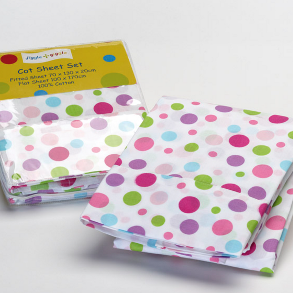 polka dot cot sheet