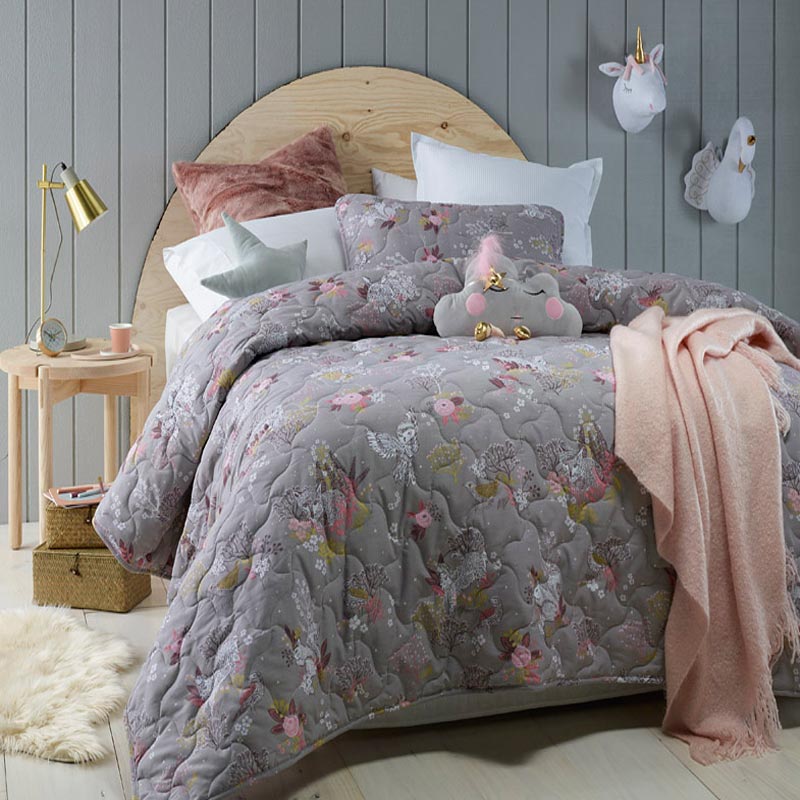 Woodlands King Single Double Comforter Quilted Bedcover Set