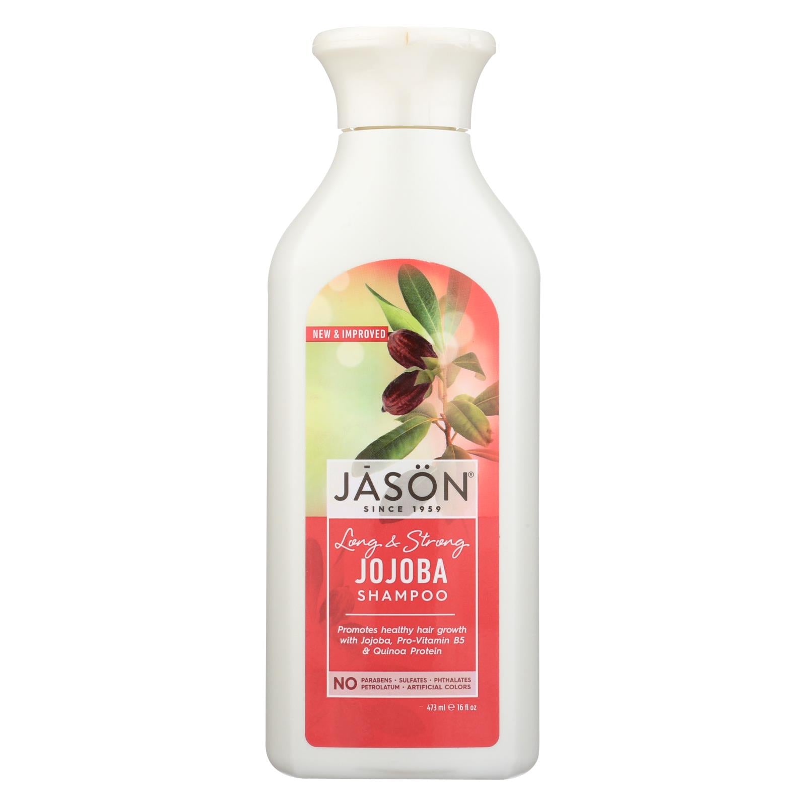 Jason Natural Products Pure Natural Shampoo, Long and Strong Jojoba, 16 Fluid Ounce