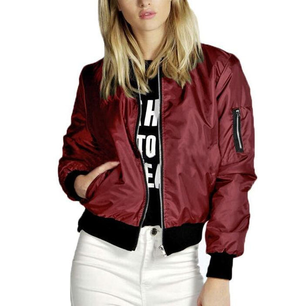 Fashion Solid Color Zipper Coat Jacket – whaonck