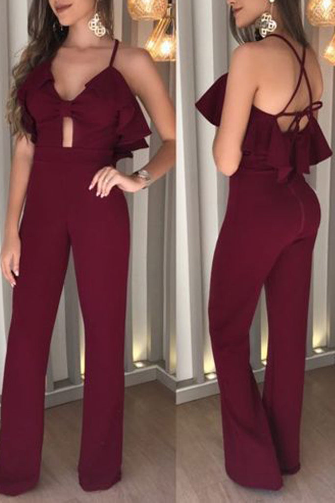 Sling Backless Sleeveless Sexy Womens Jumpsuit