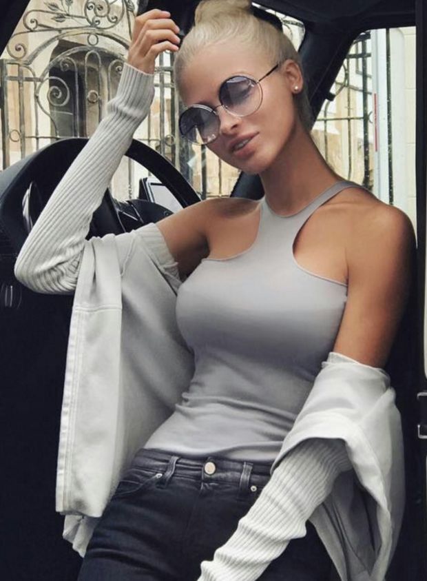 high neck off shoulder top