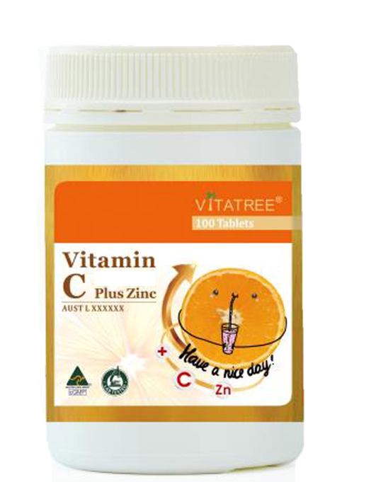 Vitatree Vitamin C 1000mg With Zinc 100 Chewable Tablets Beevitamins